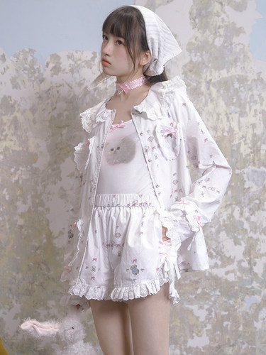 milkyhearts联名可爱印花短裤