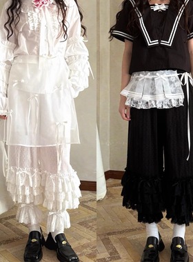 daytoday日常研究所 童话屋 多层花边蝴蝶结可爱泡泡长裤