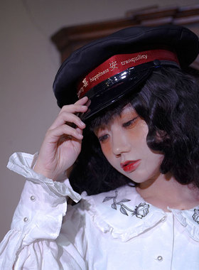 海军帽日常研究所字母刺绣暗黑