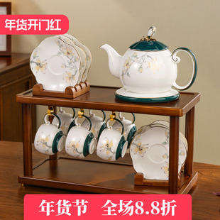 中式陶瓷茶具套装2025新款家用轻奢高档下午茶防烫茶壶茶杯礼盒装