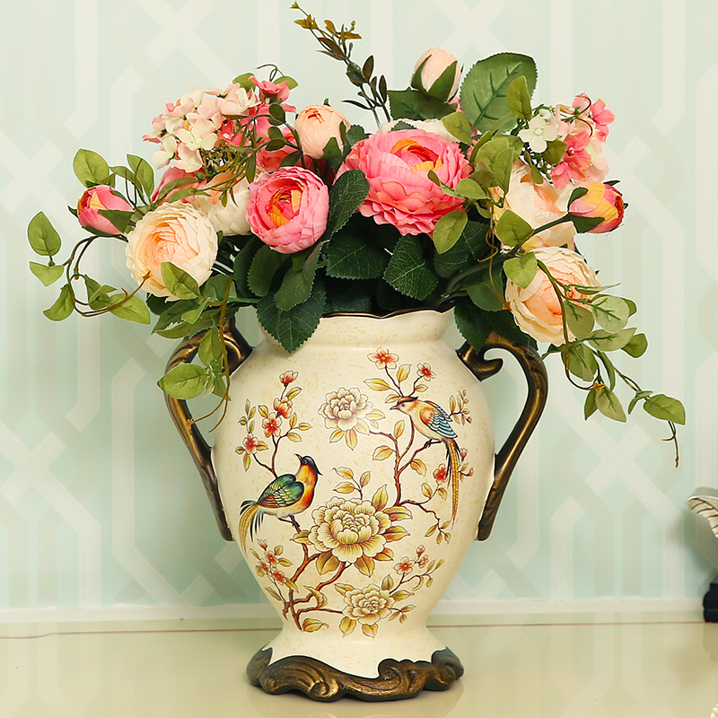 European style Retro ceramics Large vase Flower art Floral device a living room Home Furnishing decorate Decoration Housewarming New home giftin the Home accessories , Vase/Flower/Artificial flowers/Imitation jewelry , Flower/Vase , Vase  category - from Buy2taobao.com to provide professional Taobao agent buy service