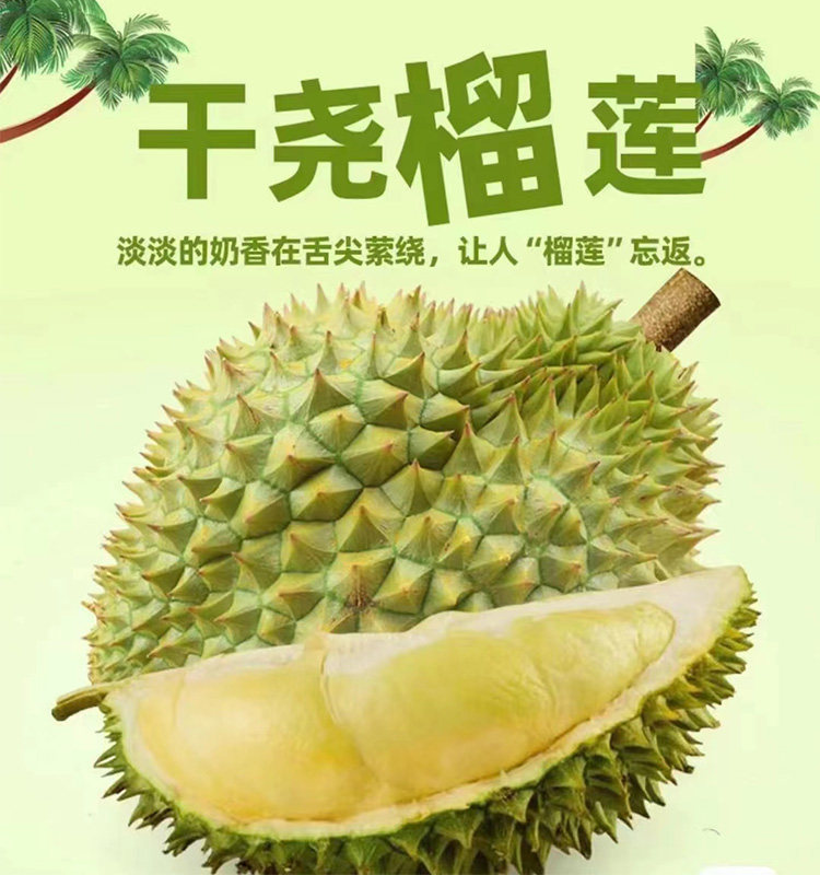 越南干尧榴莲新鲜水果当季手掌巴掌长柄干扰一整个10广西干饶榴莲