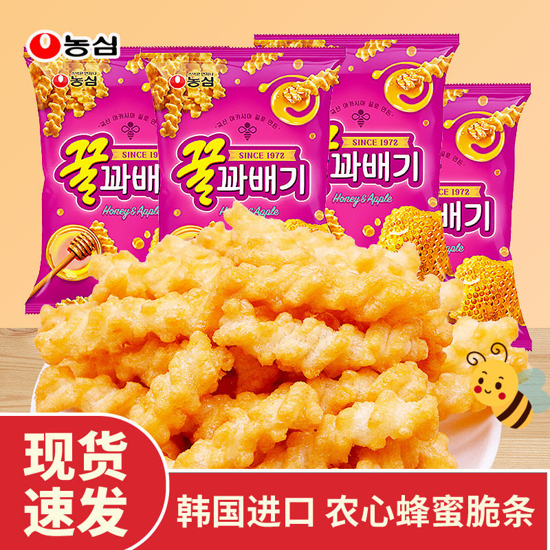 韩国进口食品农心蜂蜜脆条甜味油果香甜酥脆休闲追剧膨化零嘴小吃