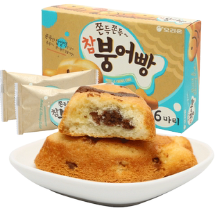 韩国进口食品好丽友打糕鱼174g夹心鱼形糕点网红充饥点心蛋糕零食