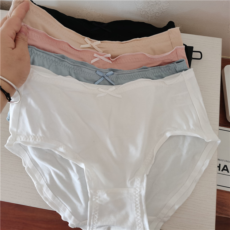 加肥加大女白色竹纤维棉内裤