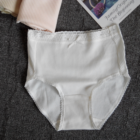 日系外贸出口全棉女士内裤高腰螺纹白色三角裤宽松透气纯棉内裤,女士内衣/男士内衣/家居服,女三角裤,淘宝优惠券,粉丝福利购,淘宝优惠卷
