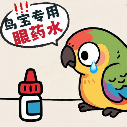 虎皮玄凤牡丹鹦鹉鸟用特效滴眼液，结膜炎红肿流泪特效眼药水