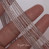 Enight Rose 925纯银意大利2mm喜平链项链古巴链扁锁骨链百搭男女