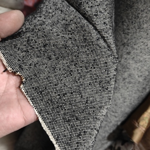 黑灰色柞蚕丝疙瘩绸100%丝布料 45姆米时装设计师精品裤子面料