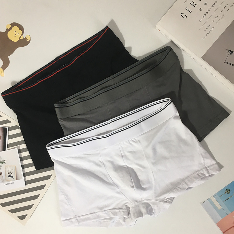 undefined3 man Underwear Flat angle Underwear pure cotton white black personality Large Schoolboy Pants ventilationundefinedin the Lingerie/Men's underwear/Tracksuit , Briefs  category - from Buy2taobao.com to provide professional Taobao agent buy service