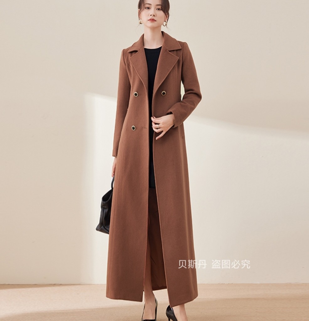 2024新款秋冬女长款羊毛大衣毛呢外套