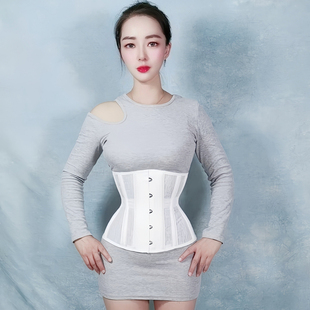 系绳钢骨鱼骨束腰胸衣收腹腰封外穿蕾丝女 宫廷风塑型超紧哥特欧式