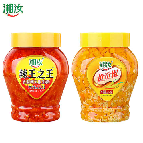 湘汝黄贡椒瓶装餐饮酒店商用湖南辣椒酱剁椒酱湘汝辣椒酱黄剁椒
