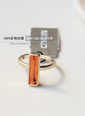 【亦许家】韩国韩版欧美极简个性潮流气质哑光金简约戒指女