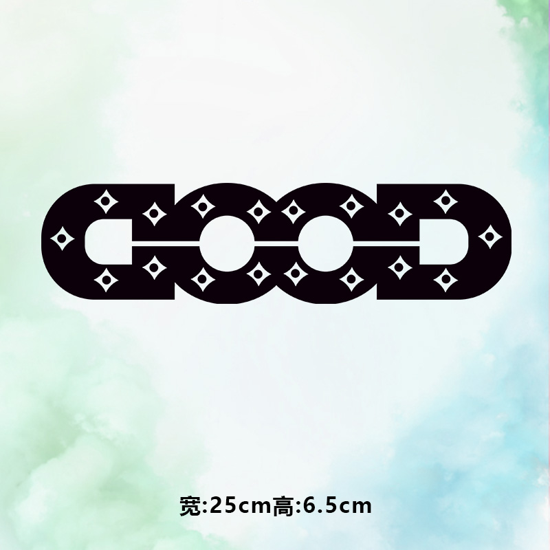 高级烫画图案新款dood四角星烫画贴印花衣服热转印白墨烫画布贴