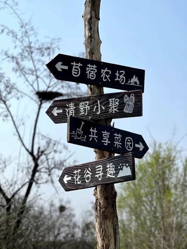 户外防腐木指示牌导向牌