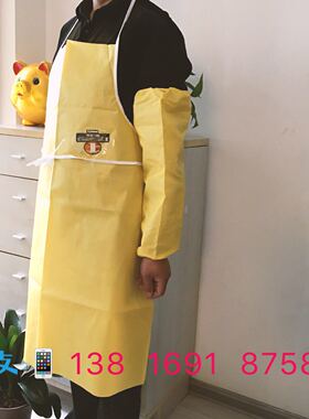 雷克兰新款 黄色凯麦斯1 耐酸碱 防护 袖靴套  围裙 反穿衣 手套