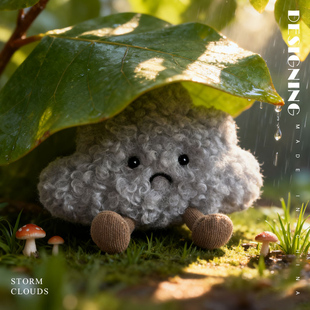 新品趣味乌云暴风云朵毛绒安抚玩具可爱公仔玩偶送女生生日礼物