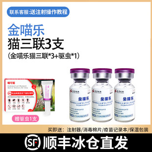 宠物疫苗猫三联猫咪金喵乐幼猫成猫预防针猫瘟猫三联狂犬自打