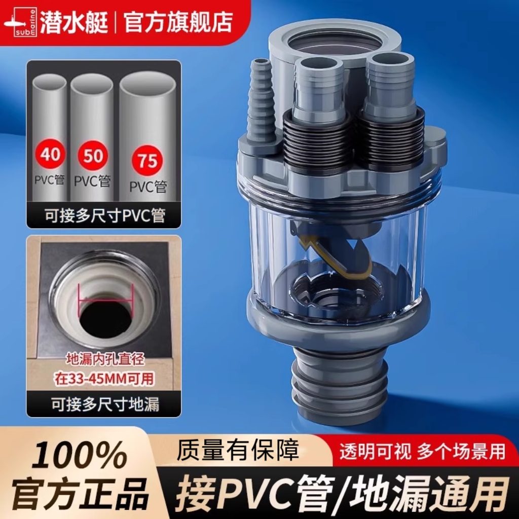 潜水艇下水管三头通水槽排水管道