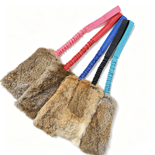 Real Animal Rabbit Fur Tug with Dogs Toys兔毛拔河蹦极狗玩具