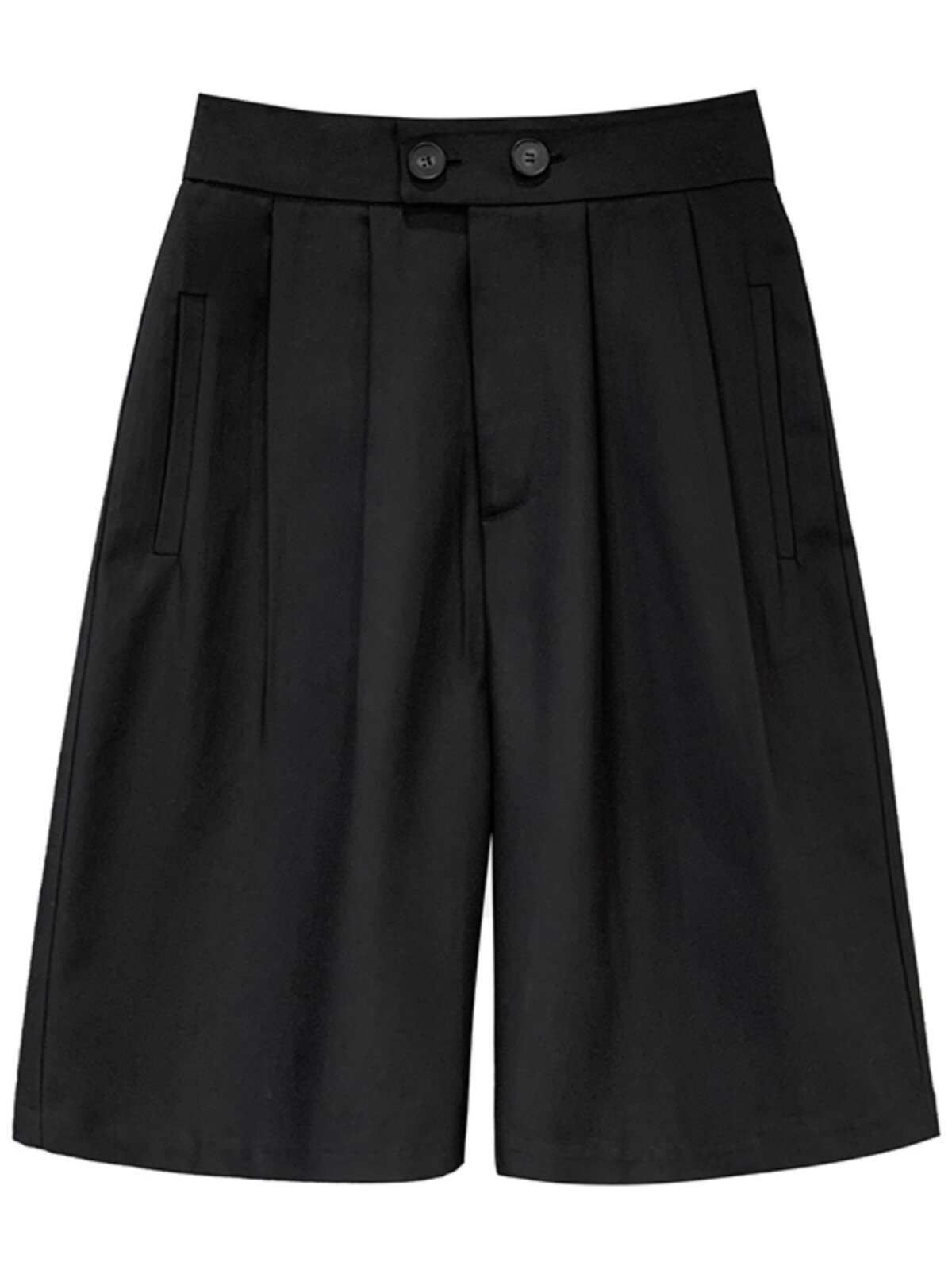 CASUAL SHORTS WOMENS LOOSE FAT SISTER MM NEW PLUS-SIZE SUIT PANTS HIGH-WAISTED THIN FIVE-POINT PANTS WOMENS STRAIGHT HONG KONG FLAVOR