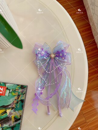 原创蓝紫色成人儿童洛丽塔发夹发饰一个，满40自动包邮