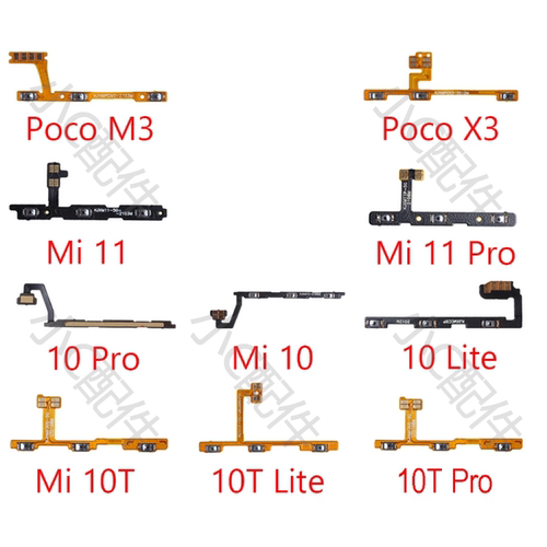 适用于小米10 T Pro音量开机排线按键note 10 Lite音量键