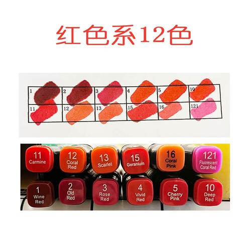 Touchcolor马克笔黄色红色蓝色