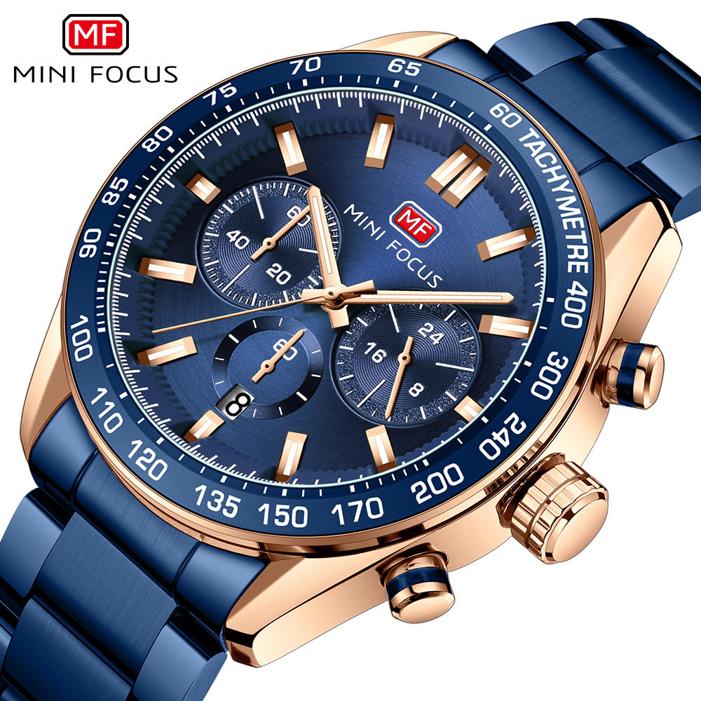 时尚钢链男表福克斯多功能石英机芯生活防水金属质感Watches