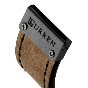 Curren卡瑞恩原装表带24mm皮带原厂厚款复古棕色Watch band