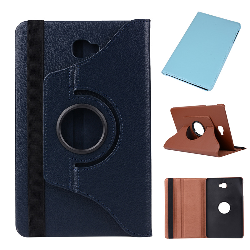 适用三星tab A 10.1 T580平板电脑皮套 t585荔枝纹旋转360保护套