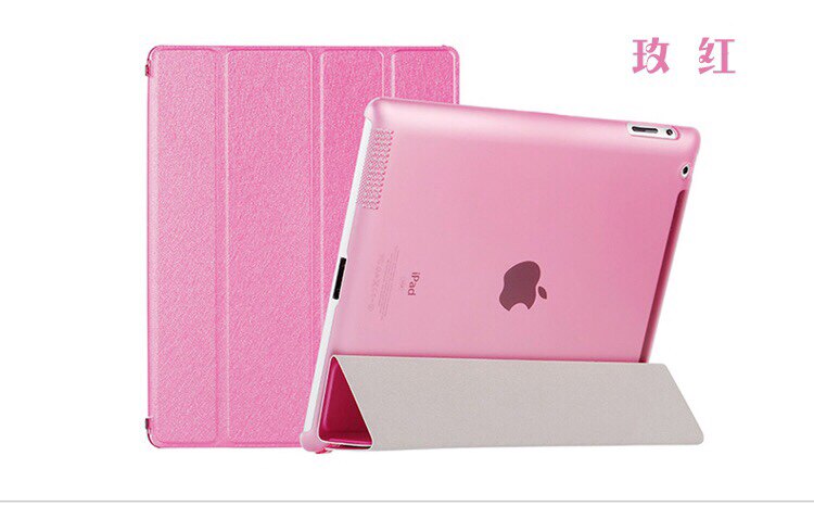 适用苹果iPad23456789 10.2 10.5保护套ipad air123456网红套ipad4 A1458 ipad2/3超轻薄A1395休眠支架硬外壳