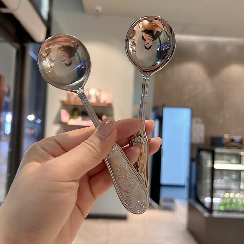 老板娘自留款不锈钢圆头中圆勺