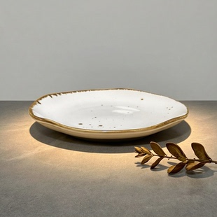 美国德士敦浅盘美式复古盘子陶瓷平盘酒店餐具盘造型可爱小蝶子