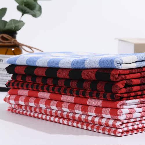 纯棉格子布料服装面料手工diydiy