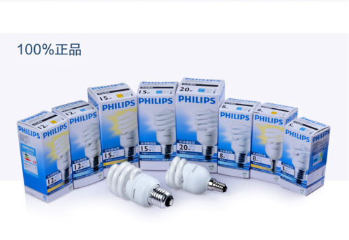 飞利浦节能灯灯泡螺旋型12W白光黄光