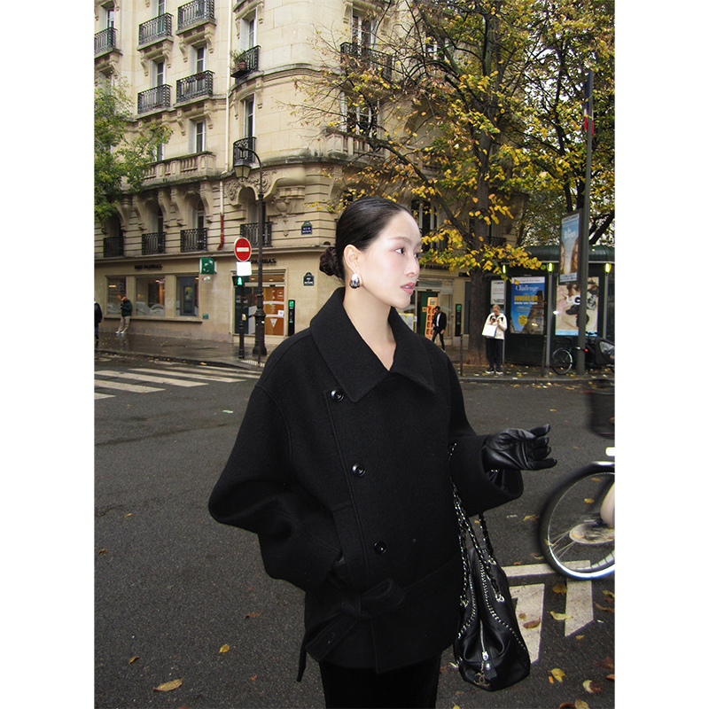 Lem…同款小众设计绵羊毛外套