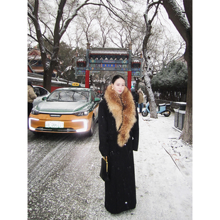 WEINISIAN朱小姐绵羊毛大衣女冬季高级感长款毛呢外套2026新款