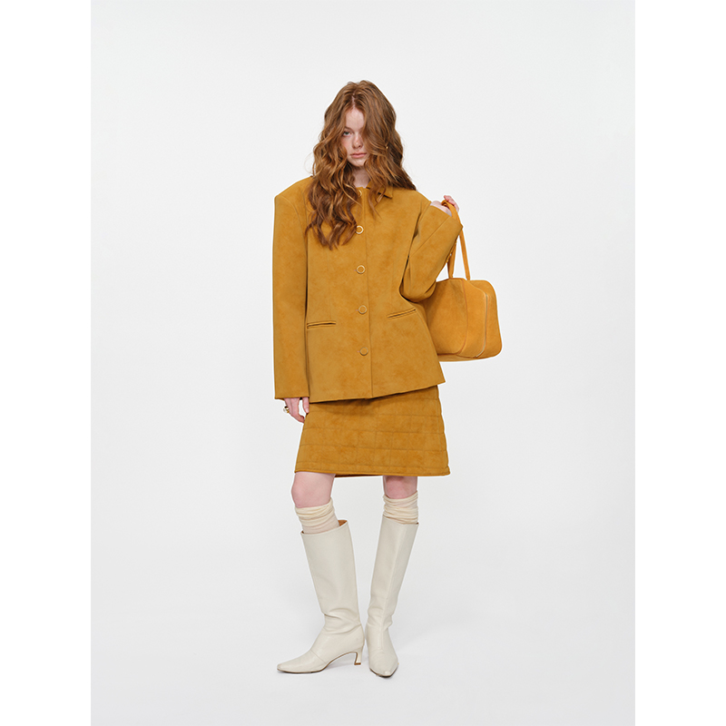 原创系列 定制磨砂皮压棉半身裙