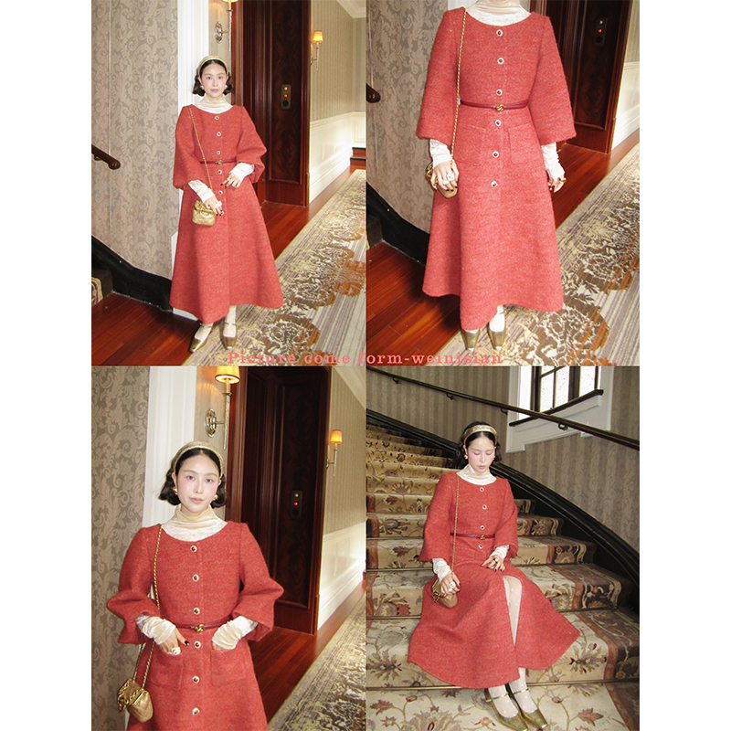 小众设计 宫廷灯笼袖大衣外套