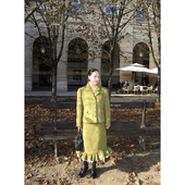 WEINISIAN朱小姐重工定制绵羊毛复古宫廷两件套套装 女2025新款