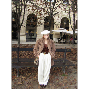 2025新款 长裤 秋冬 女休闲直筒裤 WEINISIAN朱小姐灯芯绒加厚萝卜裤