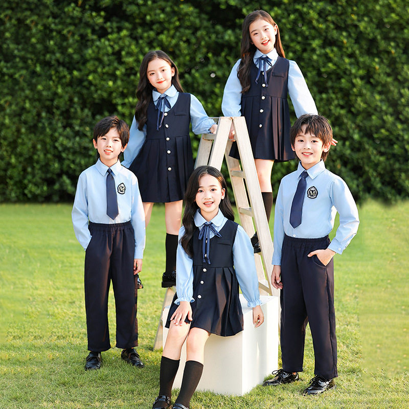 幼儿园园服春秋新款中小学生校服套装教师服工作服英伦学院男女童
