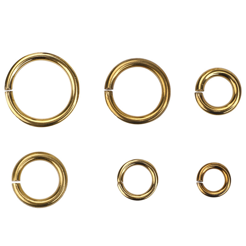 PURE COPPER SPLIT RING RING HANDMADE DIY LEATHER LUGGAGE HARDWARE ACCESSORIES SIDE EAR STRAP LINK RING LINK BUCKLE