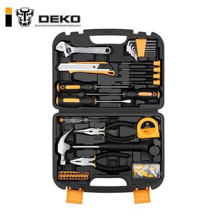 DEKO多功能实用家用工具箱套装 电工木工维修五金手动工具100件套