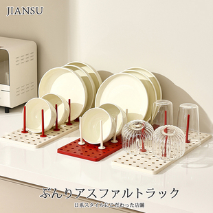 厨房置物架碗碟收纳架家用多功能碗架碗盘架碗碟架水杯架沥水架