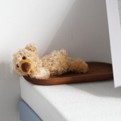 鞋 儿童趴着歪脸棕色小熊胸针配饰布偶 小朋友可爱童装 子衣服挂件