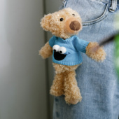 胸针配件毛绒小熊公仔芝麻街联名少女可爱别针挂件甜饼干怪物配饰