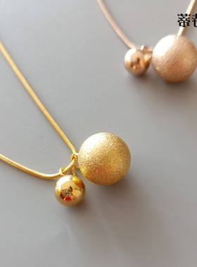 磨砂小金球钛钢蛇骨链